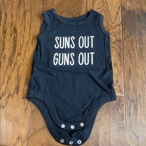 Suns out guns out onesie